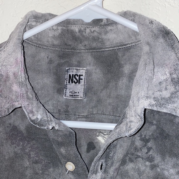 NSF 100% cotton button down size small men women flannel - Picture 3 of 10